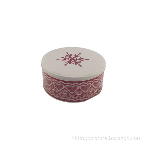 frosted cookie box, cookie container, Christmas cookies packing tin
